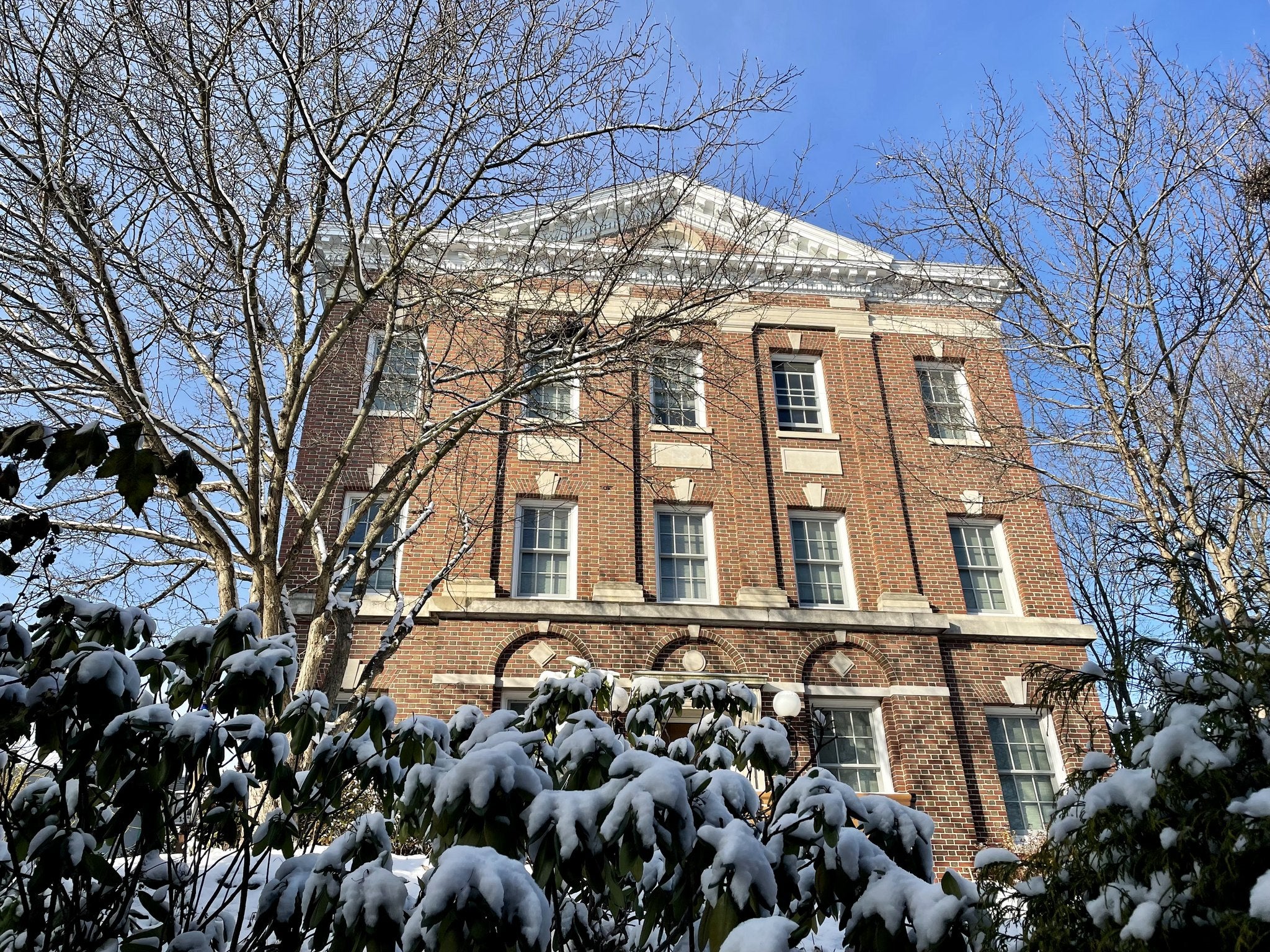 Exterior Winter Residence Hall