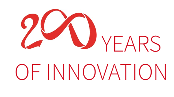 200 Years of Innovation Logo with Mobius Strip