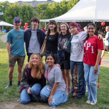 Group of Students Smiling at NRB Welcome Fest